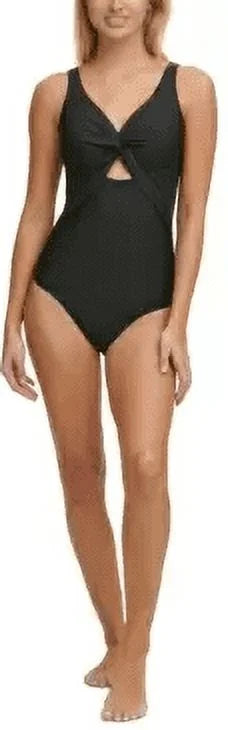 One-Piece Peek-a-Boo BLACK US Swimsuit, DKNY Twist 6