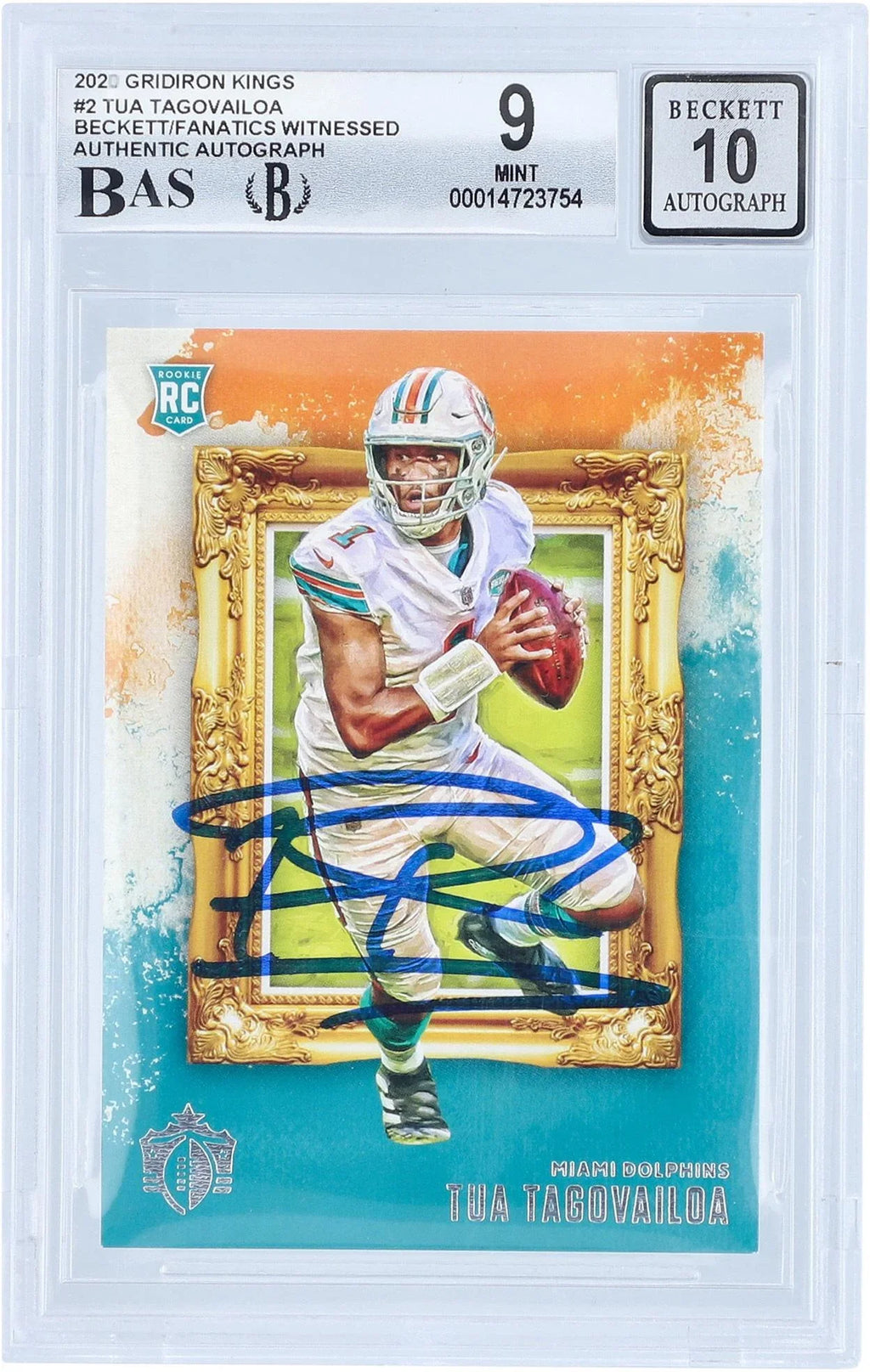 Witnessed Fanatics Gridiron Miami Panini 9/10 Fanatics #GK-2 Rookie - Authenticated Kings Tua Dolphins Beckett Card Autographed Authentic 2020 Certified Tagovailoa