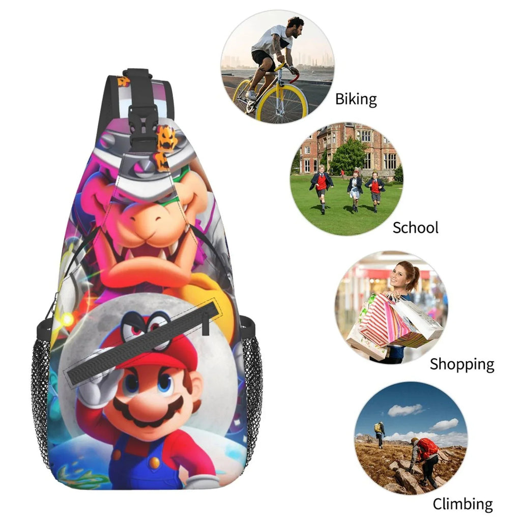 Sling Bag Mario Crossbody Chest Bags Odyssey Daypack Travel Unisex For Hiking Gifts Shoulder Women Backpack Men Super