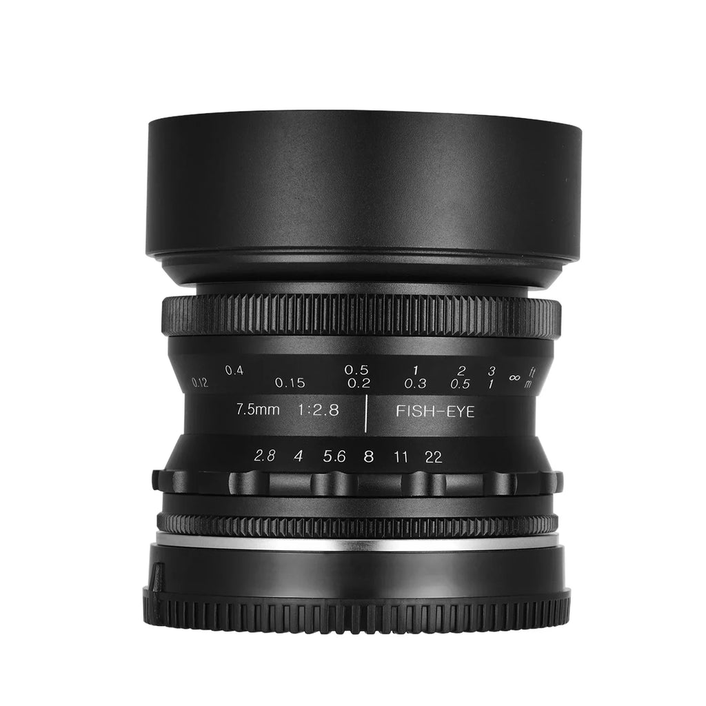 Manual Ultra APS-C Camera Lens Large A6500 F2.8 Andoer 5100 A6400 Compatible A6100 E-Mount Fisheye Andoer Frame A77II with A6000 Wide Aperture Angle 7.5mm Focus Lens A6600 A6300 180¡ã
