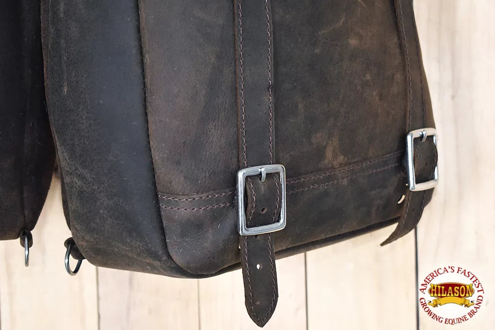 Saddle Leather Hilason For Trail Horse Bag??Leather 98HS Chap