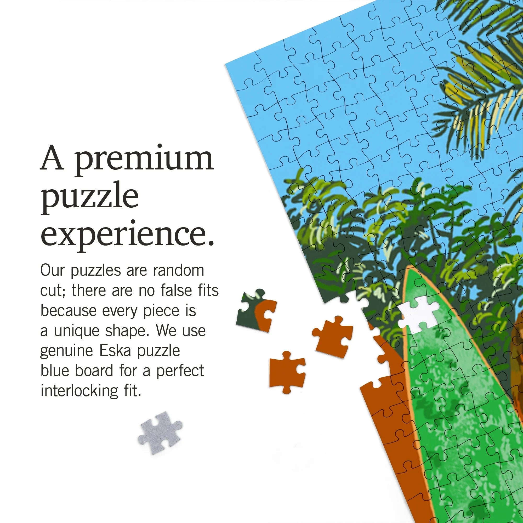 North 1000 Piece Hawaii, Press Surfboard Shore, Fence Lantern Puzzle, Jigsaw