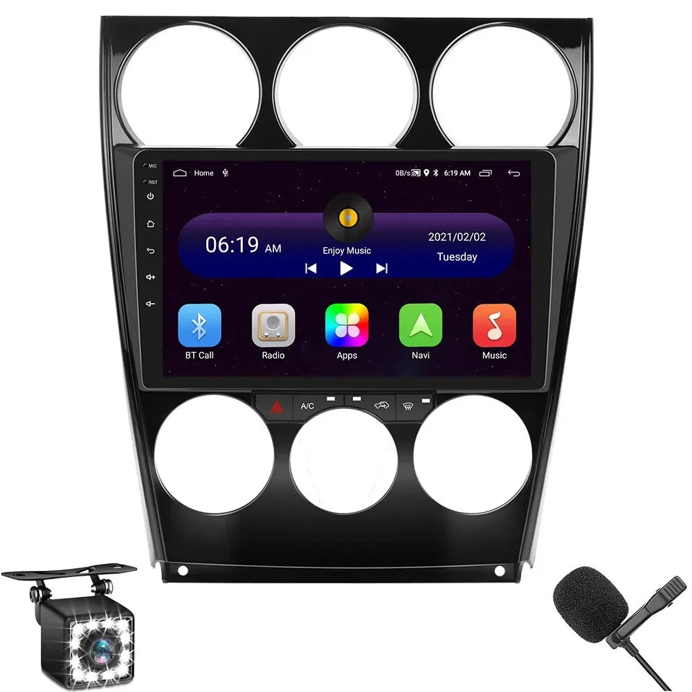 Stereo CarPlay 2+32GB 12.0 IPS WiFi 9" 2004-2015 GPS For Car Android Player 6 1280*720 Mazda Navi Radio