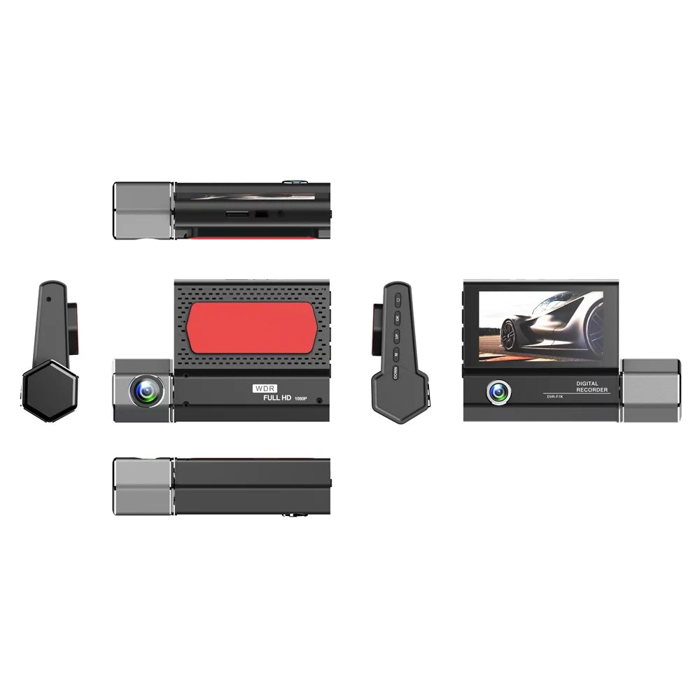 3 Video Safety Cam Rearview Car Driving Recorder Dash Recorder Cameras Arealer Recording Car Car Auto 4in Clear Mirror