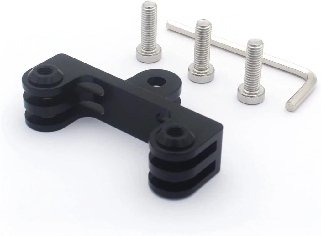 for Osmo Adapter Dual Twin 10/9/8/7/(2018)/6/5/4 Mount Black,Hero GoPro Hero Aluminum Action,AKASO/Campark/YI 3+,DJI