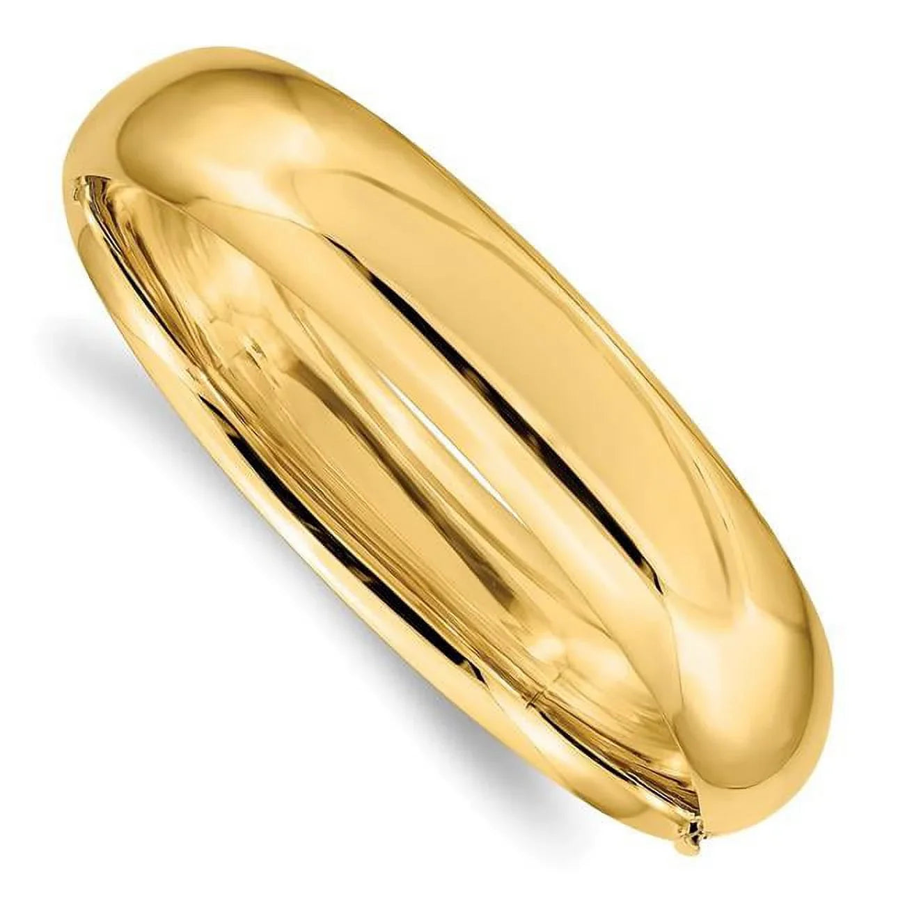 High Hinged 14K Bracelet Polished HP9-16O Oversize 9-16 Bangle