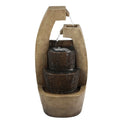 Modern Fountain Led Sculpture Country Cottage Brown Light With Outdoor HomeStock Cement