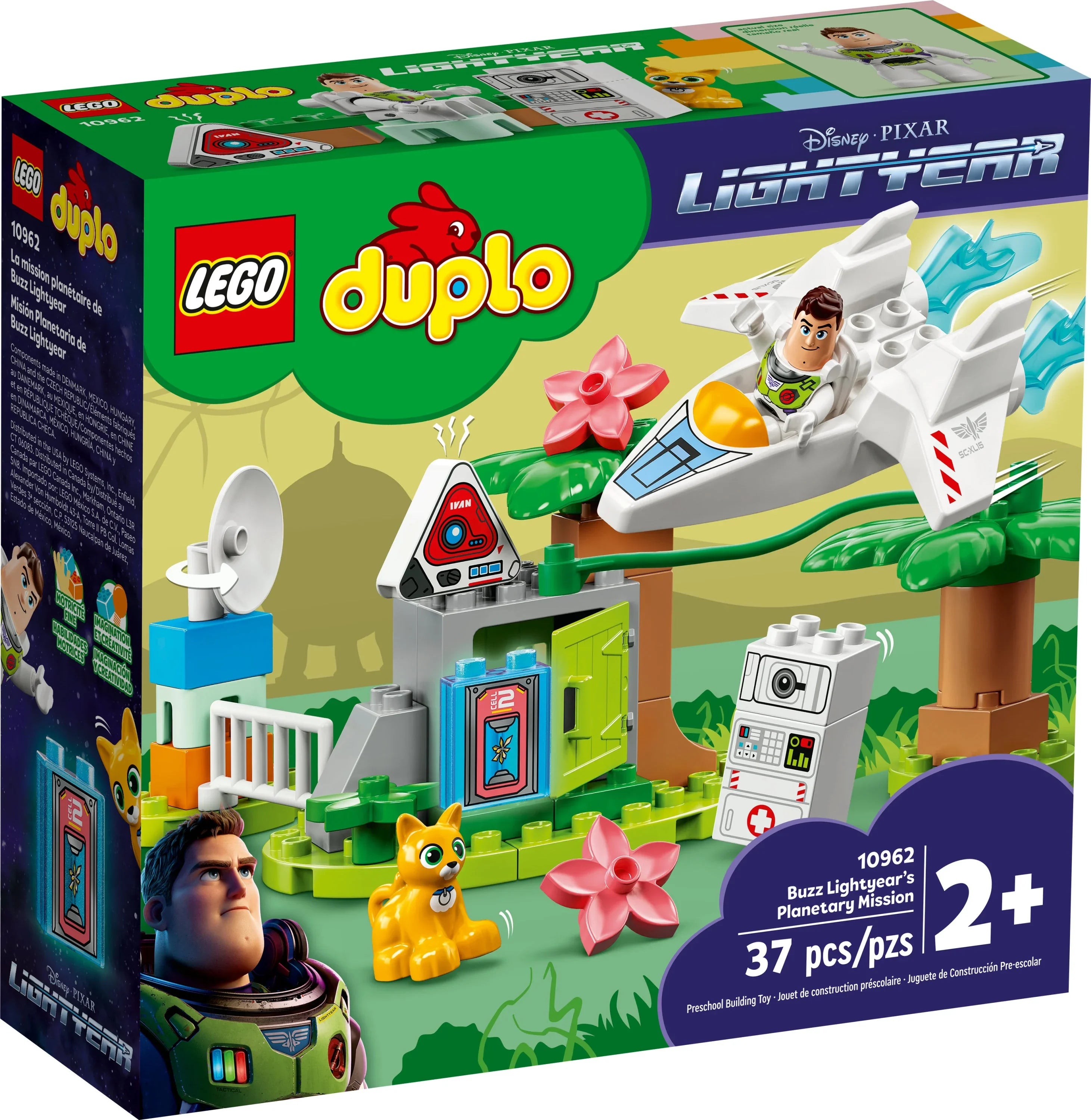 Space & Pixar for LEGO Lightyear¡¯s Spaceship with & 2 Toys Figure Years Girls Boys and Plus Mission Robot Old Toddlers, Planetary DUPLO 10962, Buzz Disney