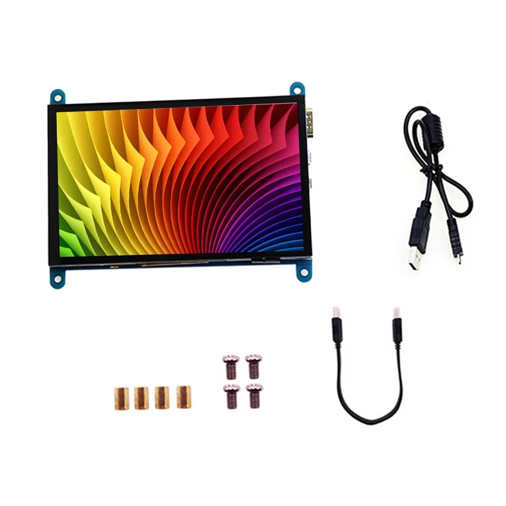 HD Monitor Display Pi Capacitive Portable Raspberry Touchscreen 5 800*480 with Small Inch USB Andoer Interface Resolution HD Compatible with Tool