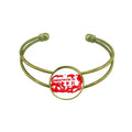 Red China Chairman Jewelry Retro Bracelet Open Cuff Mao Bangle Marxism