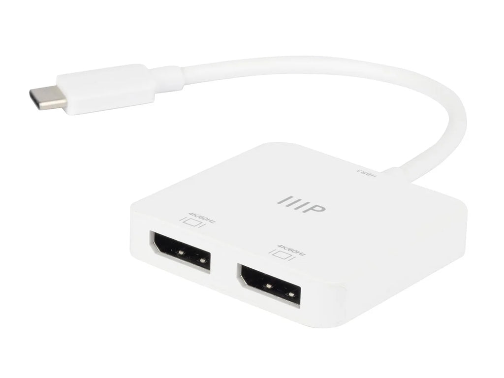 with 4K Thunderbolt to (Dual Compatible Monoprice MacOS and 4K@60Hz) Windows Adapter DisplayPort Devices with Dual USB-C 3