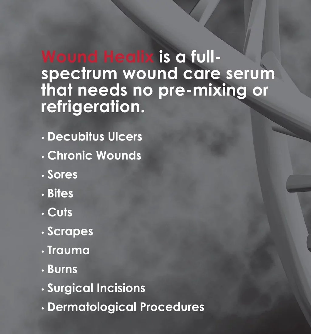 '- Healix Wound Serum & Wound Burn Care Patented Rapid