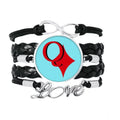 bracelet poker leather queen love accessory q rope knitting twisted wristband wealth