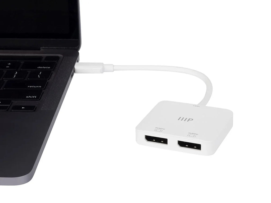 with 4K Thunderbolt to (Dual Compatible Monoprice MacOS and 4K@60Hz) Windows Adapter DisplayPort Devices with Dual USB-C 3