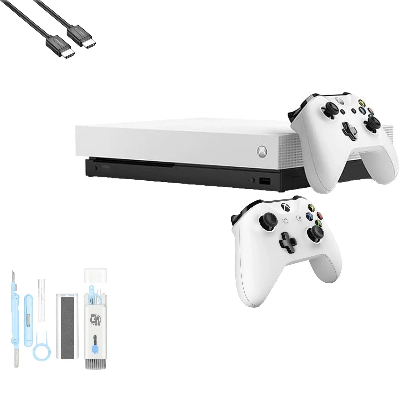 X Ultra Pre-Owned Like New) with Kit One with White Microsoft Xbox HD 4K Controller, 1TB (Refurbished: BOLT 2 Bundle AXTION Cleaning HDMI