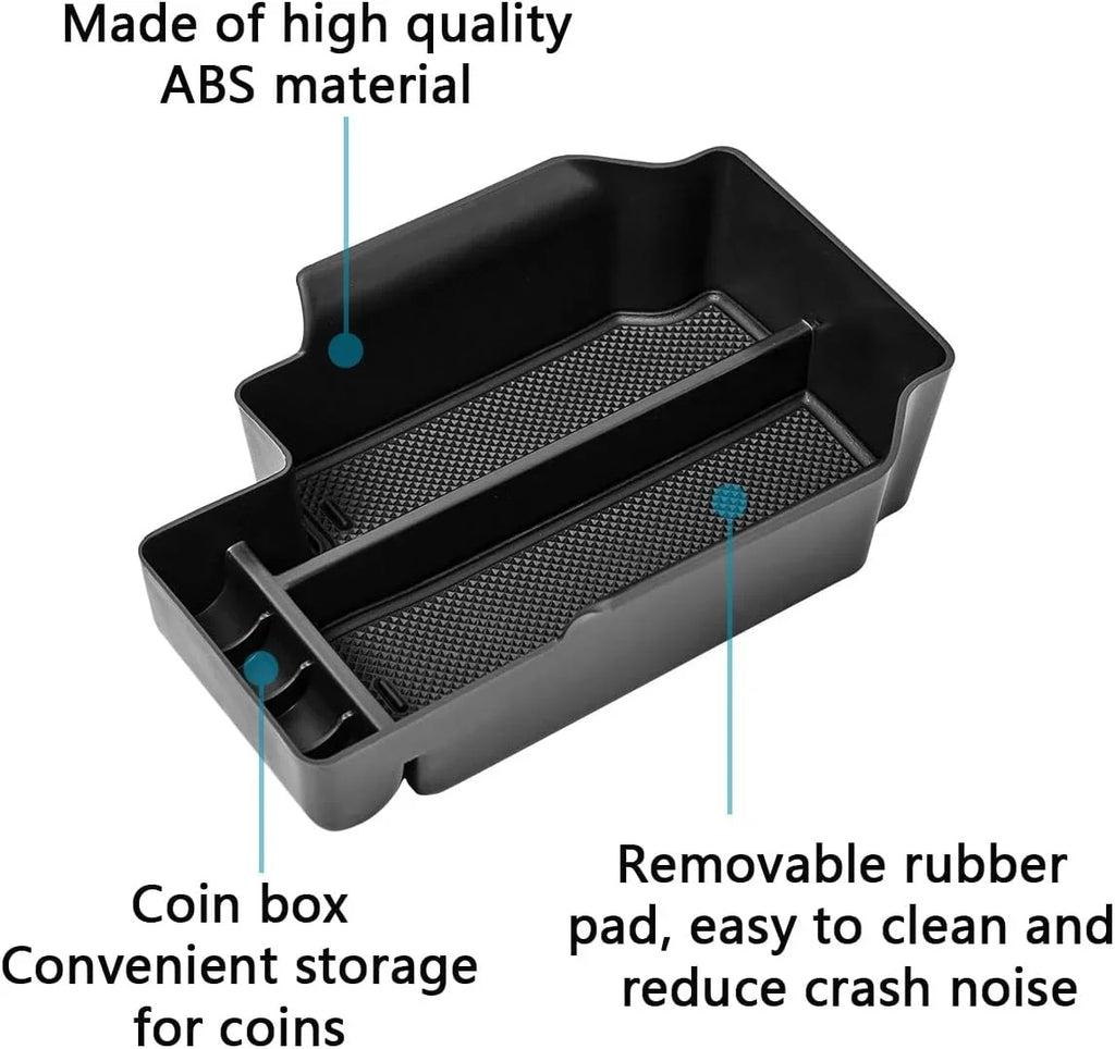 Armrest EDBETOS 2022 with 2021 Organizer Center Box, Chevy Black Glove Compatible Console 2020 Tray 2017 2018 GMC Canyon 2016 Colorado Accessories Secondary Storage 2019 2015