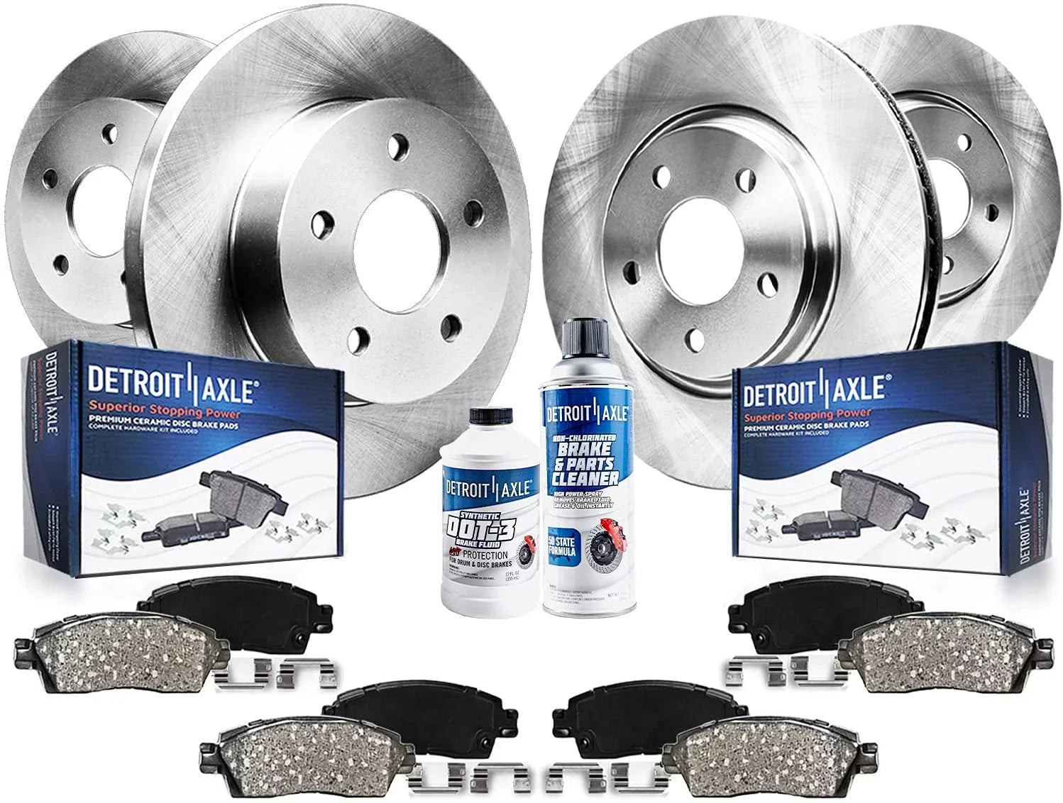 Brake Ford Lincoln and 2013-2019 Ceramic Front 2013-2016 Brake for MKZ 2013 : Pads 2015 11.81" Kit Rotor Fusion, Axle Brakes 2016 2014 - Detroit Replacement Rear 11.89" Rotors and