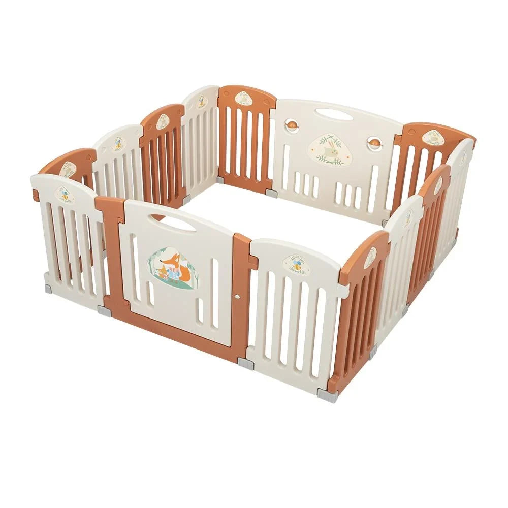 Baby Safety Fence Yard Outdoor,Yellow Indoor Playpen 14 Play UBesGoo Panel
