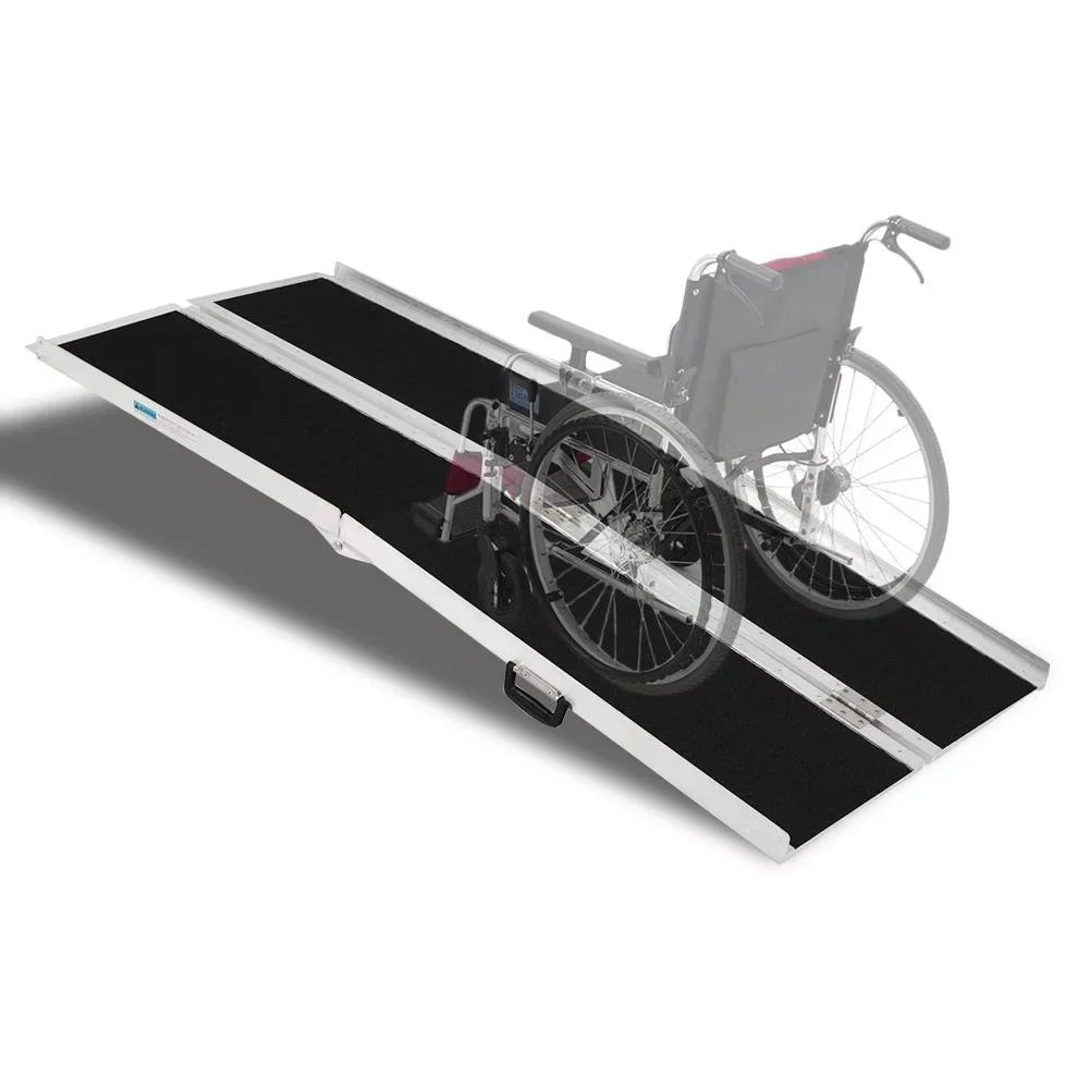 Wheelchair x Ktaxon Scooter 28" Multifold 72" 6FT Portable Non-skid Aluminum Ramp Carrier Mobility