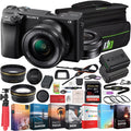 Editing Lens Camera Filter OSS with 0.43x Kit Telephoto + a6400 and Wide Sony f/3.5-5.6 Deco (Black) Gear ILCE-6400L/B 2.2X Lens 4K Bundle Power Set Case & 16-50mm Battery Angle Extra Mirrorless