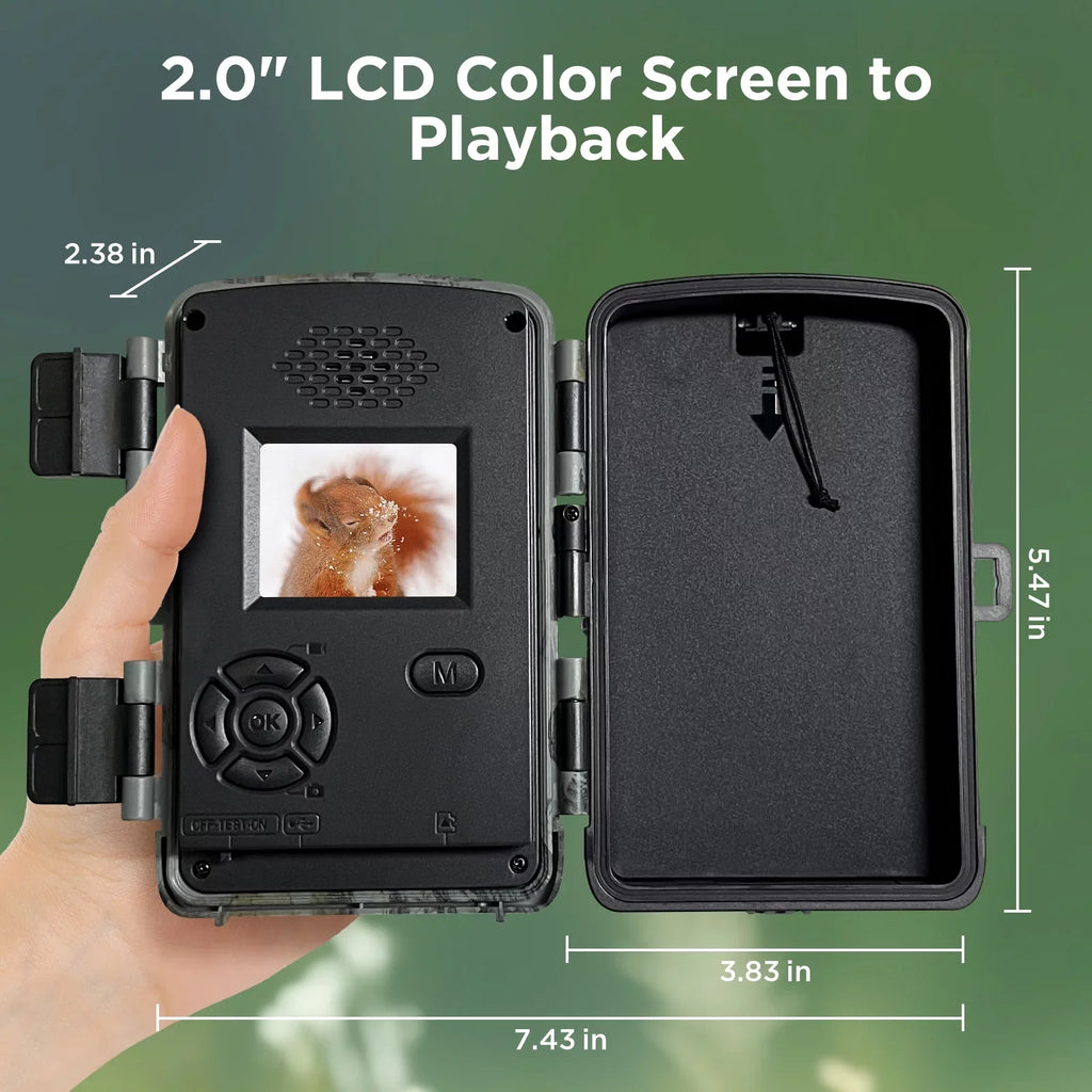 Monitor for with SD 4K Camera, Trail 0.1s Card 40MP Time 120¡ã Motion Sensor with Trail Night Cam Vision Wide Deer Waterproof IP66 Trigger Latest Angel Camera Game Time-Lapse TOGUARD Wildlife Hunting