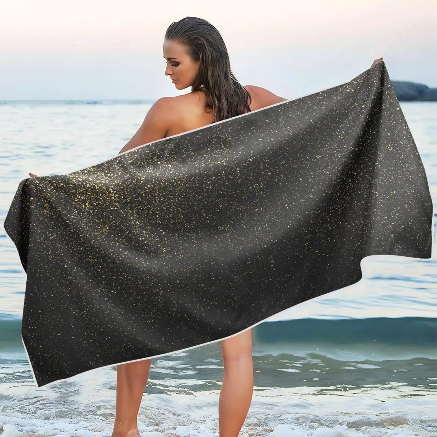 Towel Compact Dry Lightweight Swimming Beach Super Towels Quick - Holiday£¨72£© Camping Glitter Bestwell for Travel Oversized - Texture Absorbent Towel