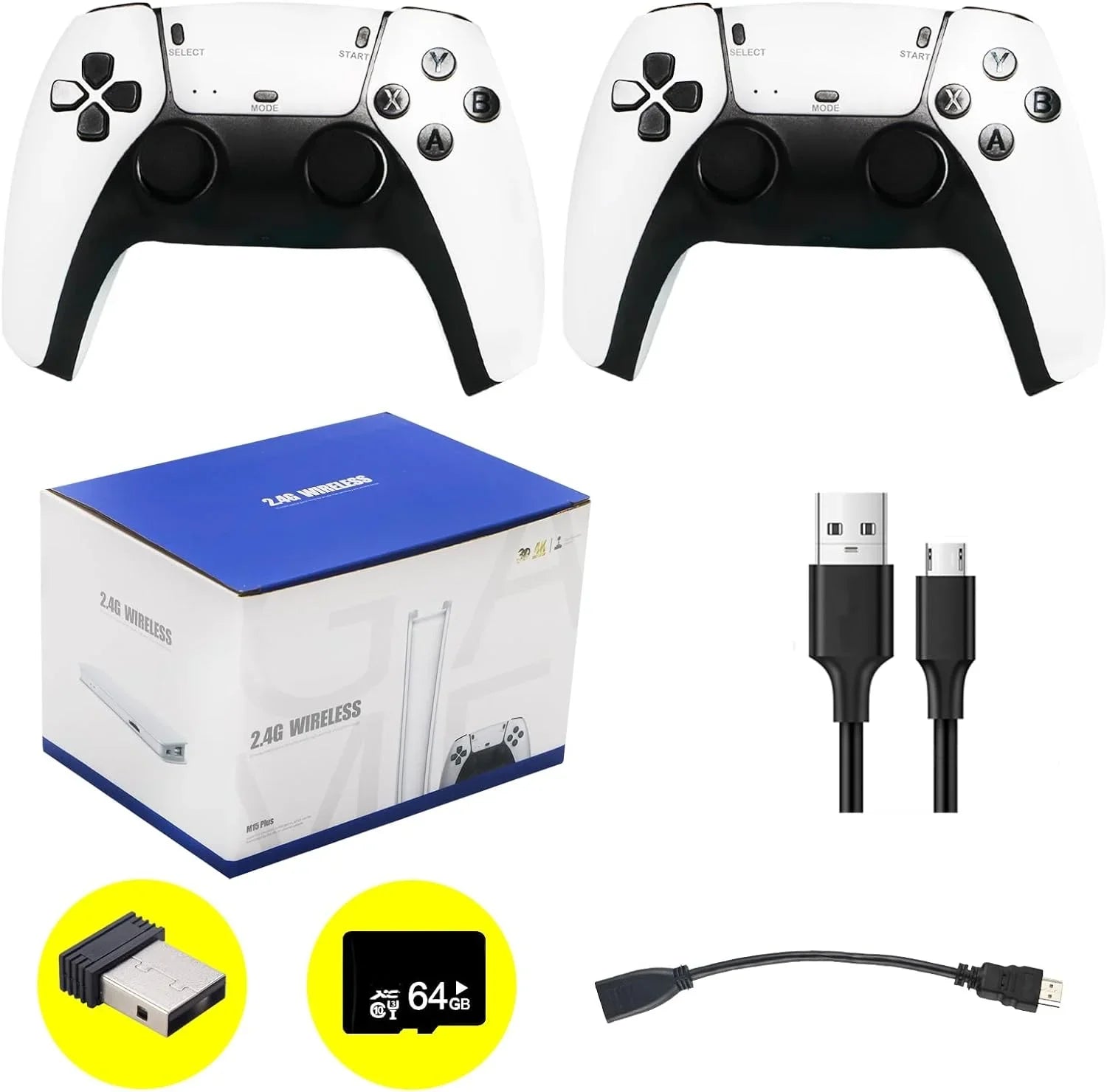 in Games,23 Built with Dual High Game Console, Game TV 2.4G Plug 4K Video HD Output Emulators, Wireless Stick Play and Controllers Retro 20000+ Wireless Classic for Definition