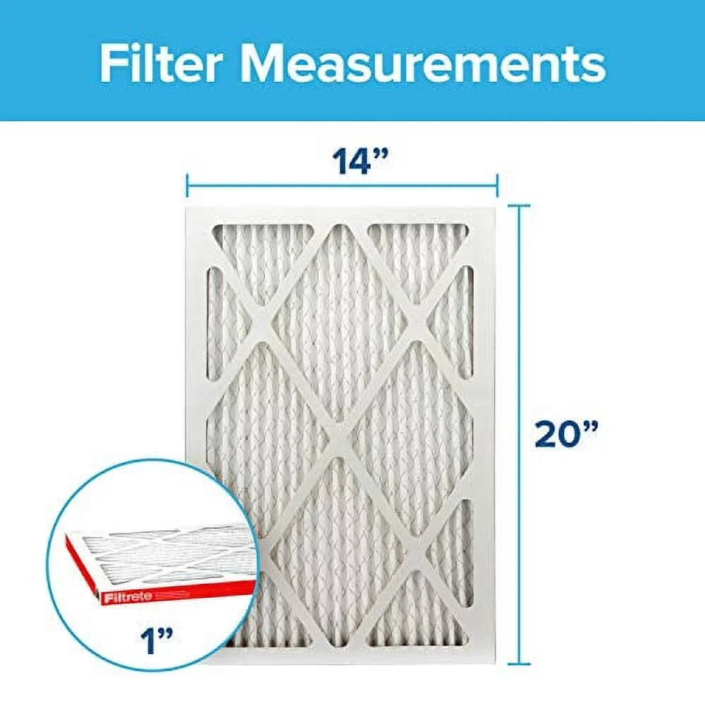 Furnace (exact Micro MPR Defense, 1000, Filtrete x 14x20x1, 0.81) 6-Pack Filter, dimensions AC 13.81 Allergen 19.81 x Air