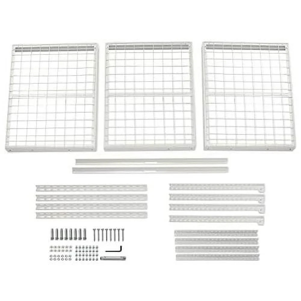 White 3X6 Ceiling Organization Adjustable Overhead Racks Ceiling Shelf Garage Storage Storage Garage Rack Mounted