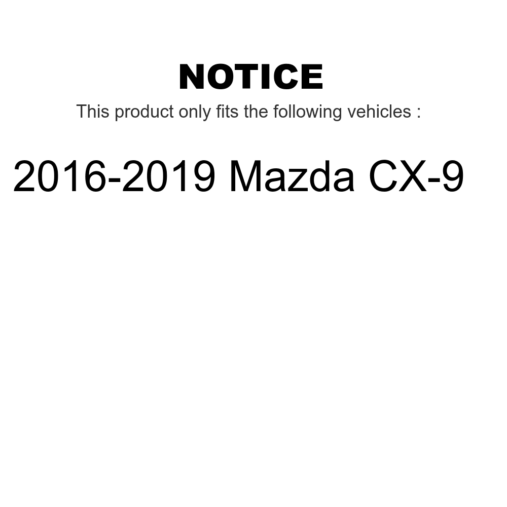 Pads Disc Ceramic CX-9 Auto Transit Kit Brake Mazda Rear Rotors For - 2016-2022 And K8C-102148