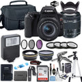 SL3 Rebel EF-S STM Canon with EOS Lens, Bundle Flash, DSLR 32GB and Case, 18-55mm Memory, Accessory