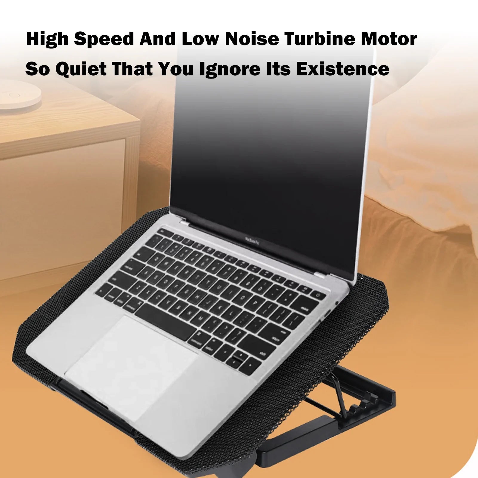 with and USB Fan Cooling 10-15.6 Strength 2 Inch Laptop Ports Adjustable Fan, Htovila