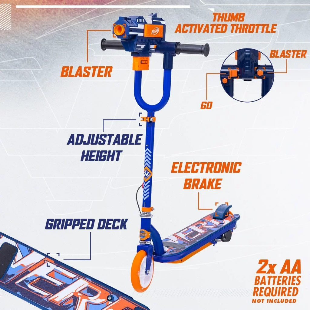 up Blaster, NERF Scooter Volt Ages for 12 Scooter, Kids Foldable 8 Electric Scooter and with Kick