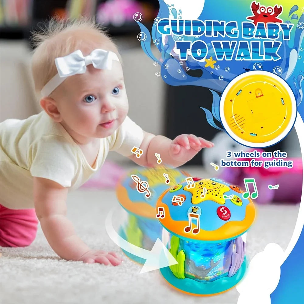 Toys Musical 3-6 to 12-18 in 9 Tummy Baby 4 Toys Projector Month Baby Infant 6 Time Months 0-3 12 Up Light Learning Rotating 1