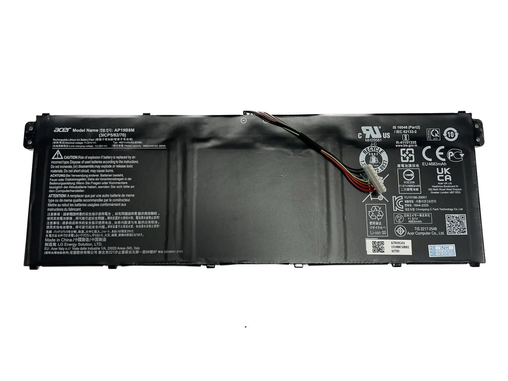 Acer Genuine AP714-51GT for 513 AP19B8M TMP416-51 AV15-52 Aspire Design Spin Book CP514-1H 514 P6 RS 55.97Wh TravelMate SF314-59 Porsche Vero CP513-1H 3 Chromebook Swift TMP614-52 P4 Battery TMP414-51