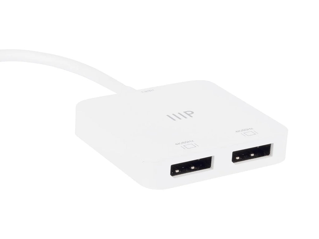 with 4K Thunderbolt to (Dual Compatible Monoprice MacOS and 4K@60Hz) Windows Adapter DisplayPort Devices with Dual USB-C 3