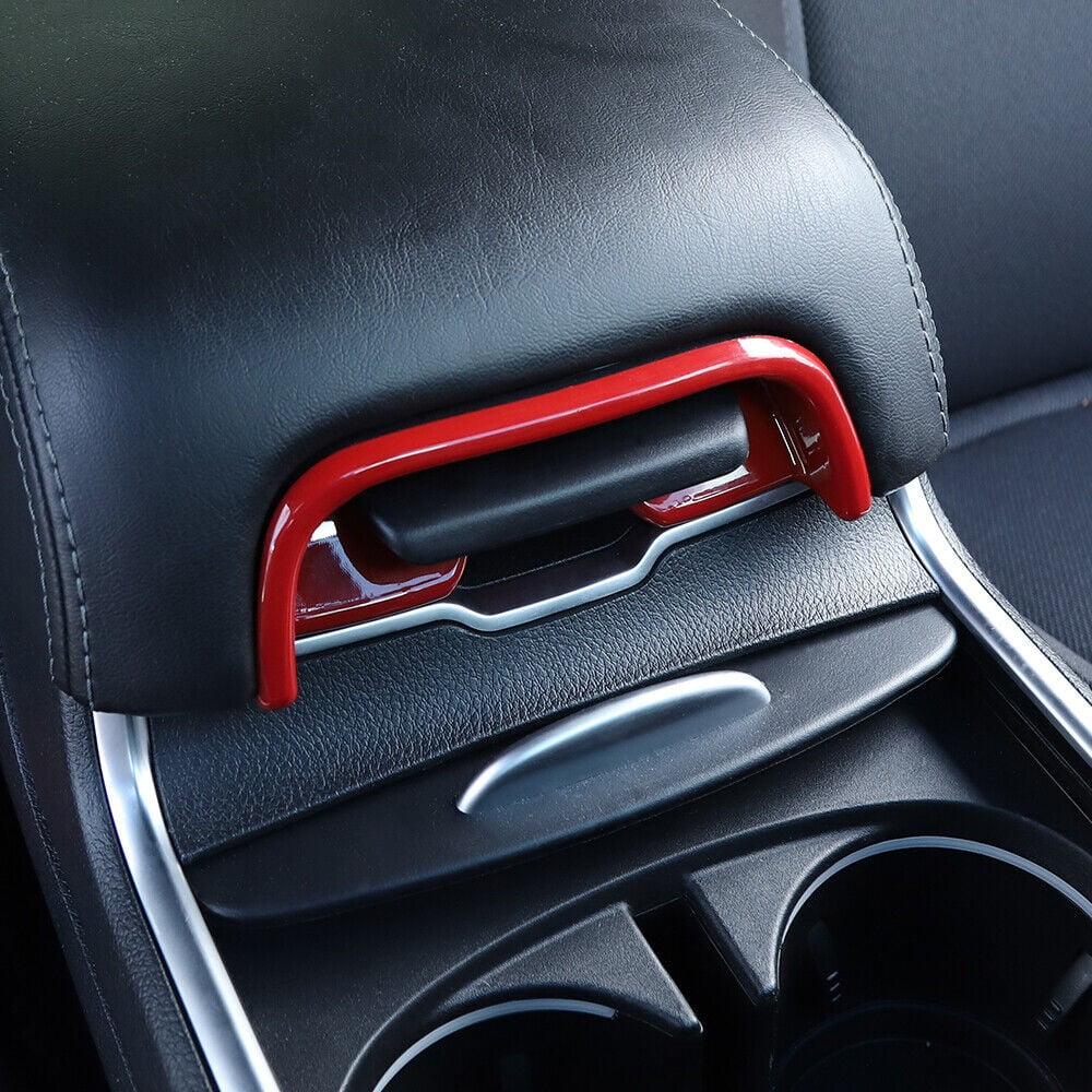 , Red Trim Armrest ABS Teledu Center m Console 2pcs Button