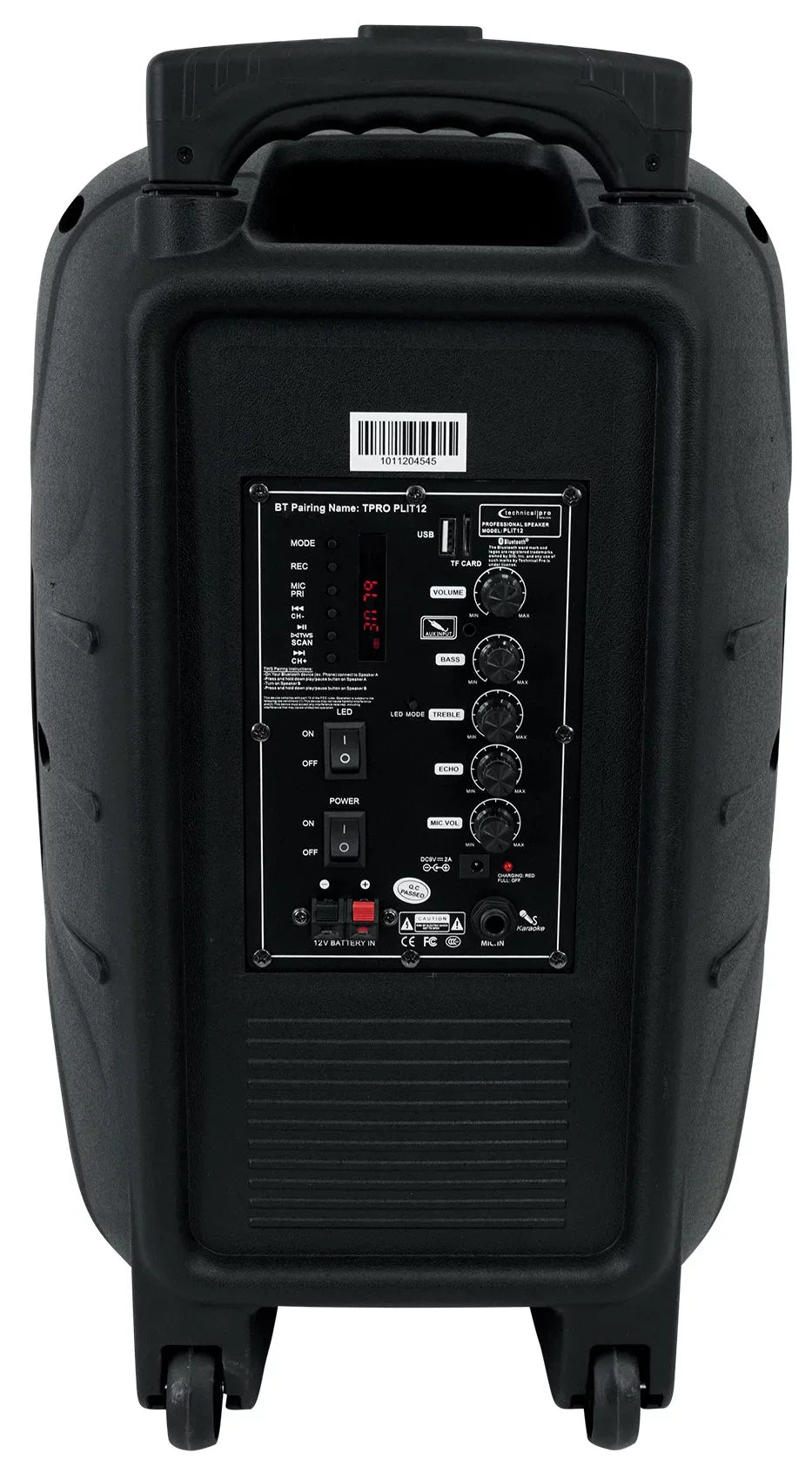 Party PLIT12 Pro Link+Stands Speakers+Wireless LED Bluetooth (2) 12" Technical