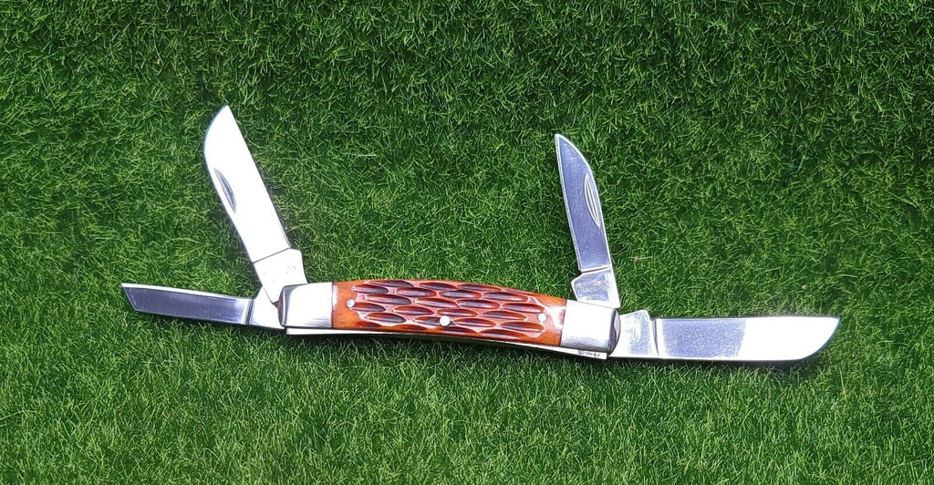 BOKER DROP BONE SET CARBON KNIFE SERIES STEEL 2.12" TRADITIONAL POINT