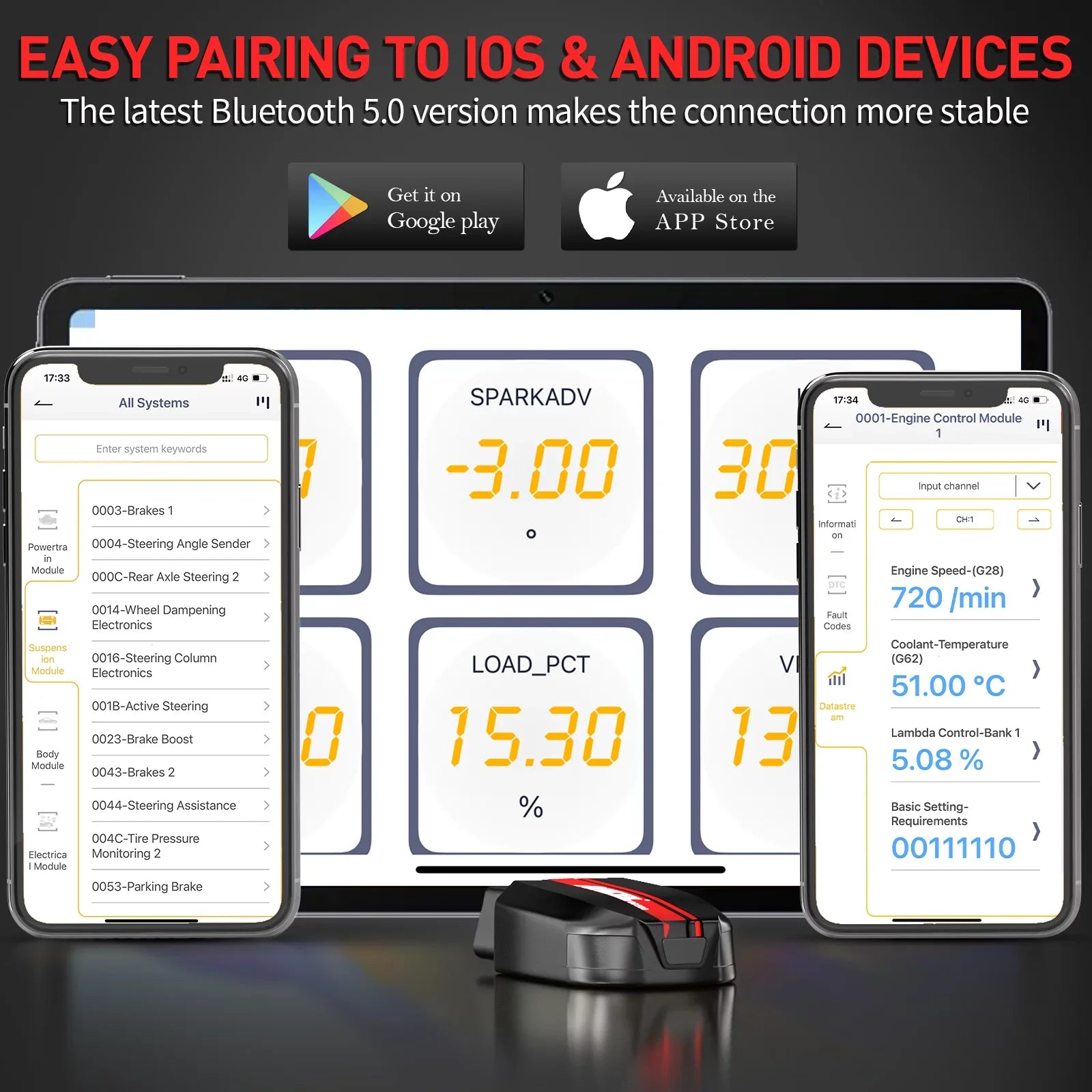 Skoda EPB Scanner Reset Throttle BD500 Code Tool Fits Learning Oil VAG Systems Audi Diagnostic Automotive Bluetooth Wireless Vehicles Check VW Reset Car All Ancel for Scanner Reader Seat Scan OBD2