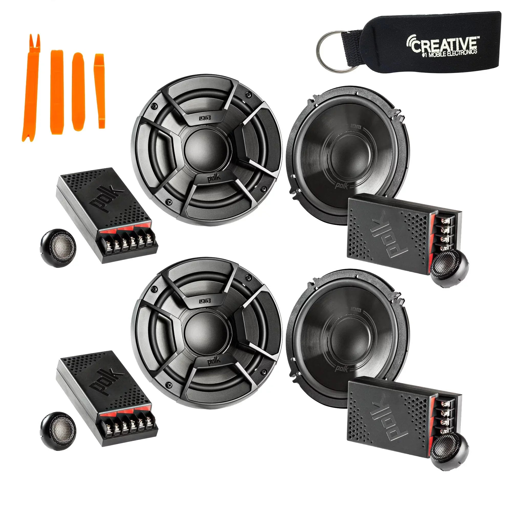 Two DB6502 6.5" Polk Audio Pairs Certification Powersports Component Speaker Marine Of and - -