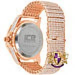 18k Rose Custom Band Luxury Simulated Iced Diamond Finish 44mm 10 Watch Row Fully Gold Men's