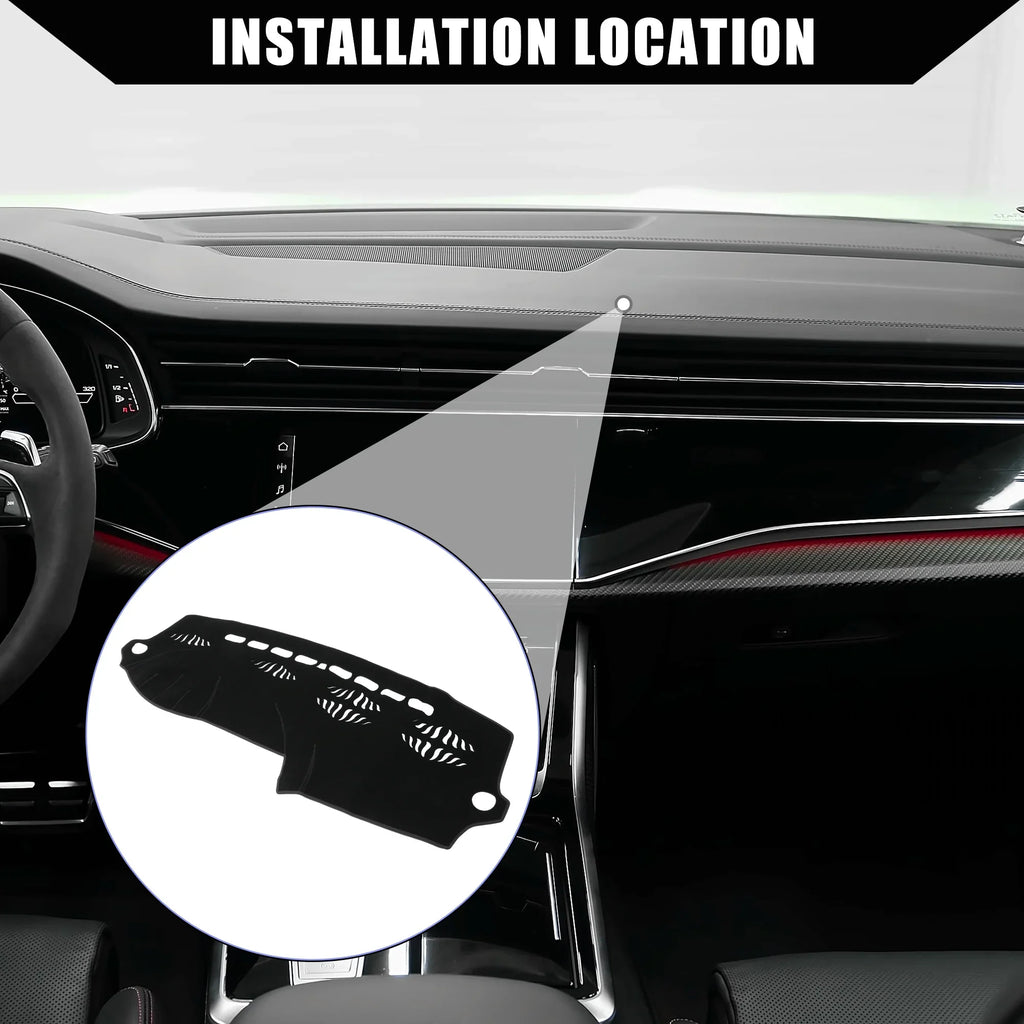 Cover 2007-2015 Console Polyester Audi Unique for Pcs Dash Cover Center Black Dashboard Q7 Bargains Non-Slip 1