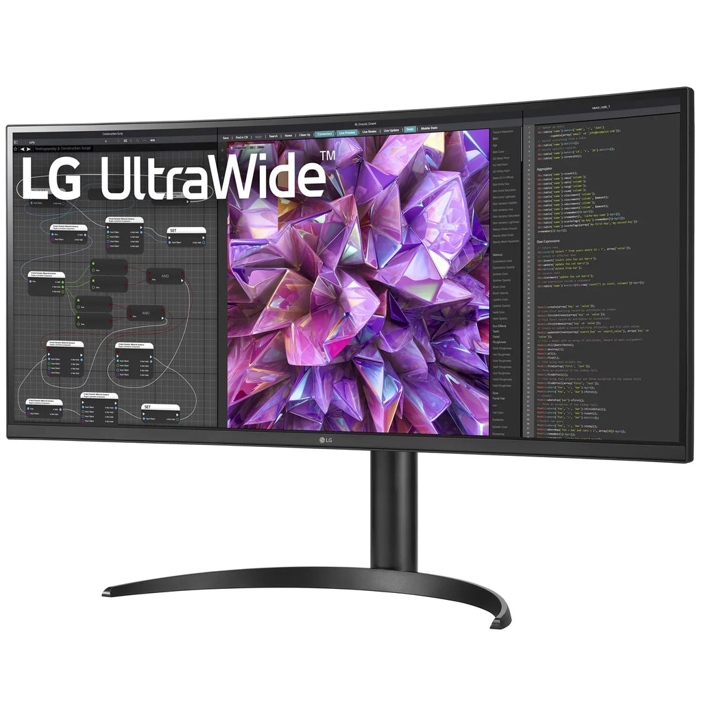 HDR IPS Curved KVM QHD LG Monitor 10 UltraWide Built-in 34WQ75C-B 34"