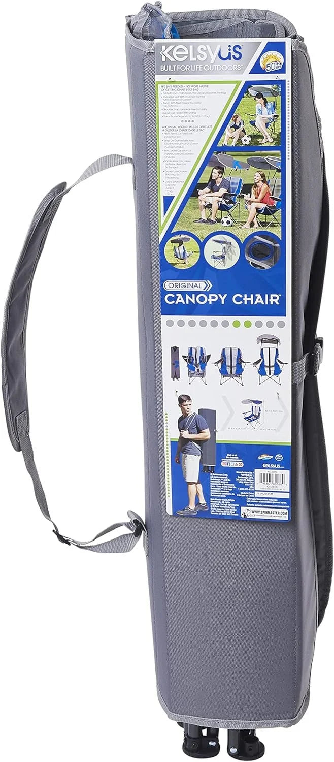 and Foldable Tailgates, for Canopy Chair Original Outdoor Grey/Blue Camping, Kelsyus Events,