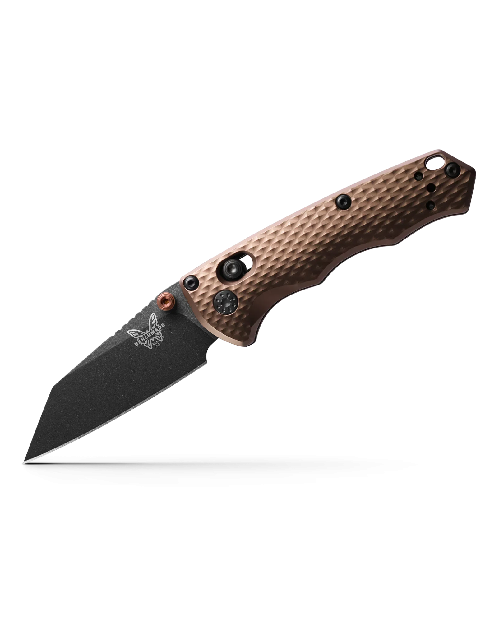 Billet - Black Blade Wharncliffe Earth CPM-M4 BM-290BK-1 Dark Benchmade Cobalt Aluminum AXIS Flat Handles Folding Knife