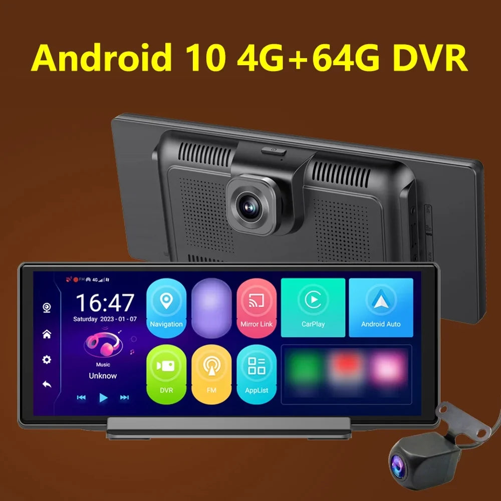 Anself Camera Dashcam 10.26 DVR GPS 10.0 Car Android Navigation WIFI Inch Dual