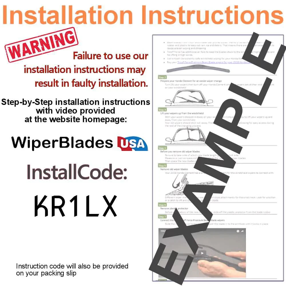 Subaru Wiper Outback Blades Beam Wiper 3) 2019 (Set w/Rear Wipers of WBUSA