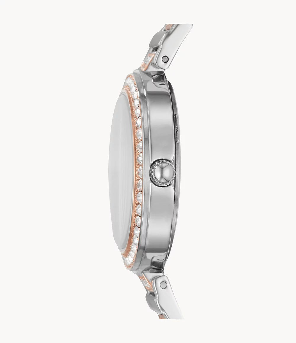 Two-Tone Karli Steel Fossil Three-Hand Stainless BQ3337 Watch