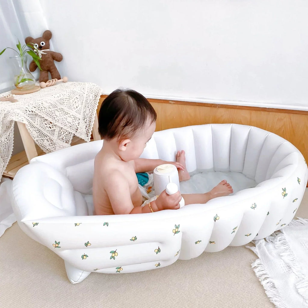 Inflatable Bathroom Pool Bath Baby Tub Swimming Foldable Portable Bath Newborn Baby